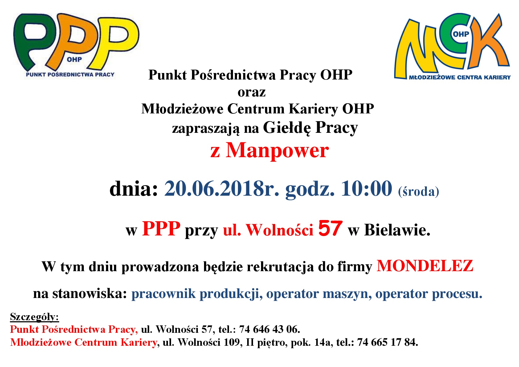 18.06.2018 Giełda pracy z Manpower