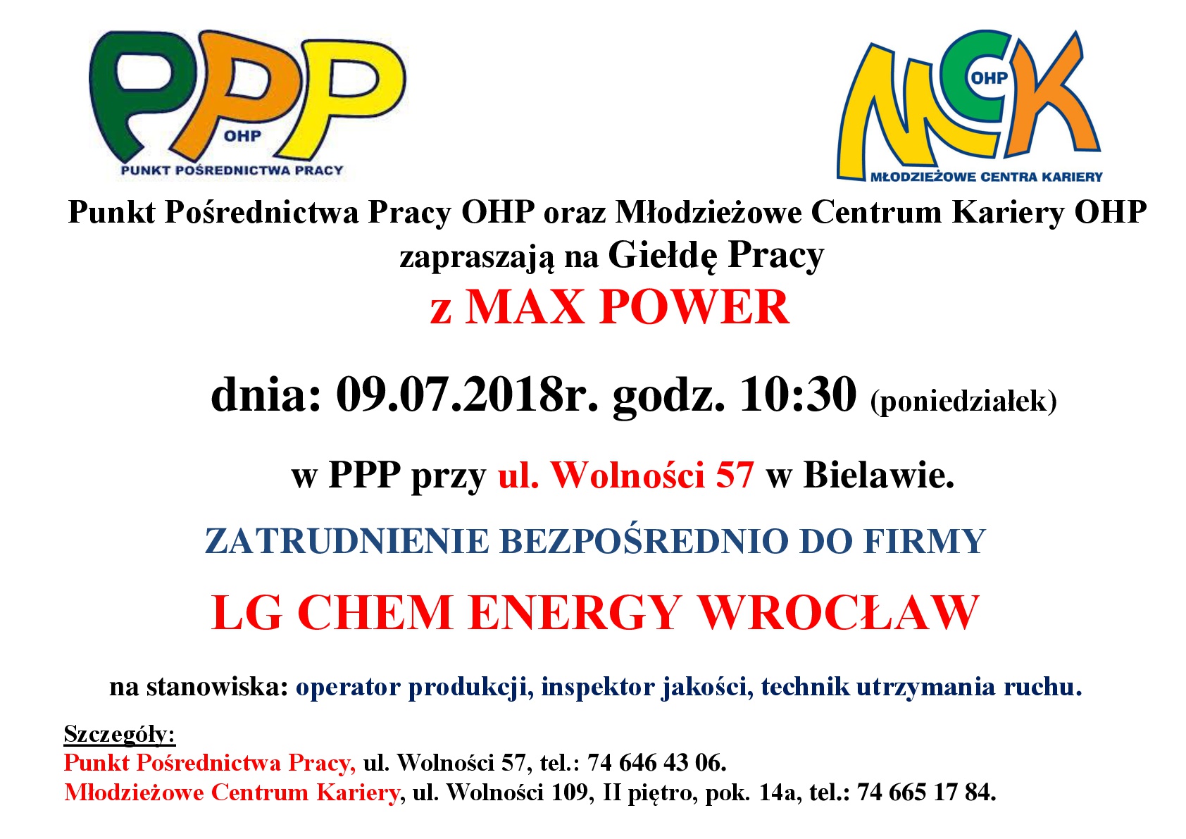 29.06.2018 Giełda pracy z Max Power