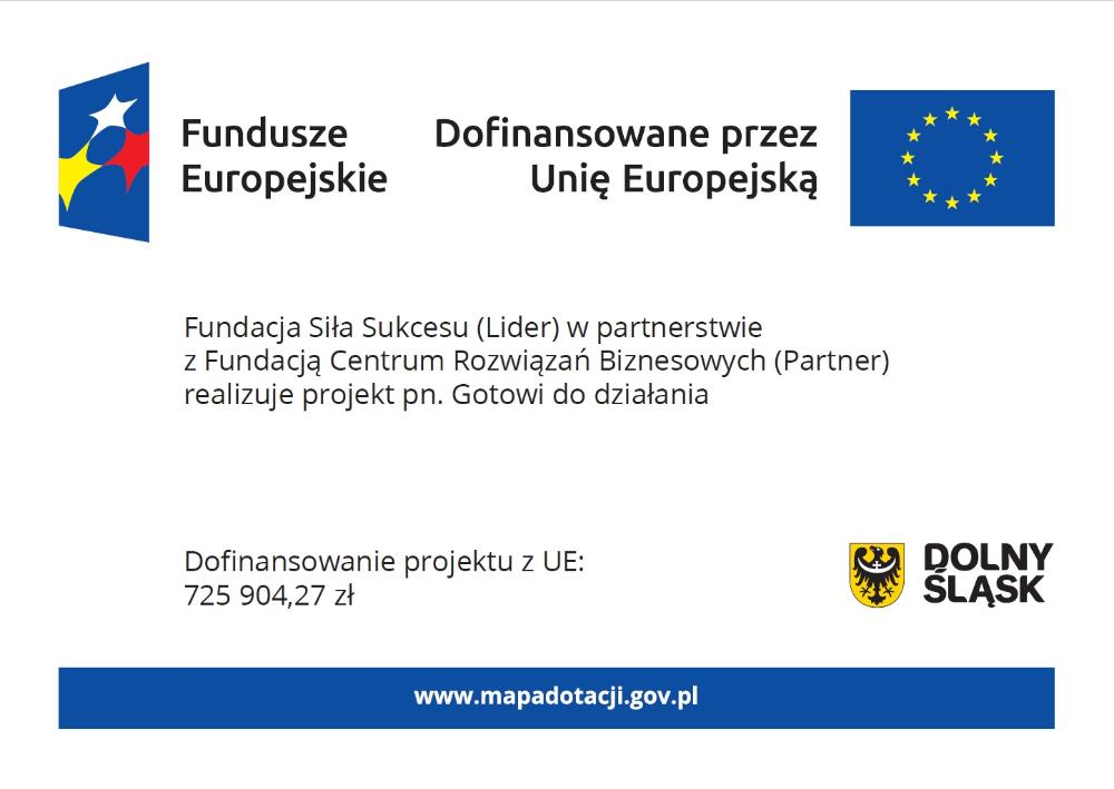 Plakat promocyjny projektu Gotowi do działania
